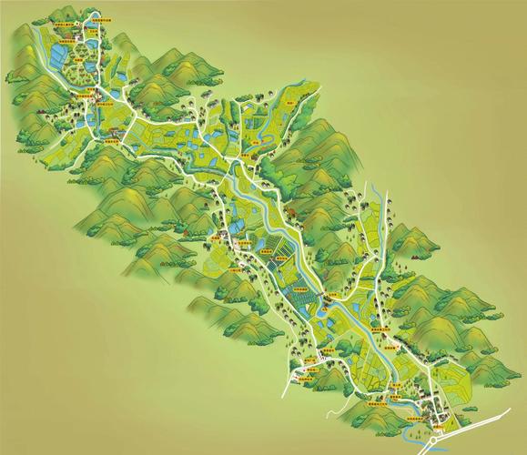 新疆手绘地图智慧景区